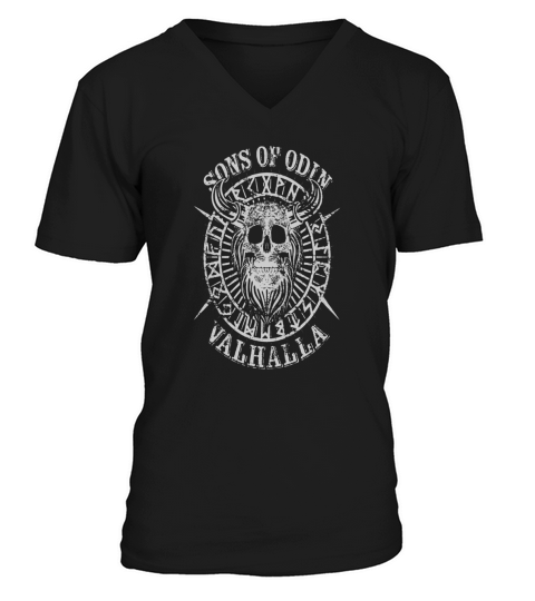 Sons Of Odin Wotan Viking Valhalla Myth Skull - Mens Premium T-Shirt V-Neck T-shirt