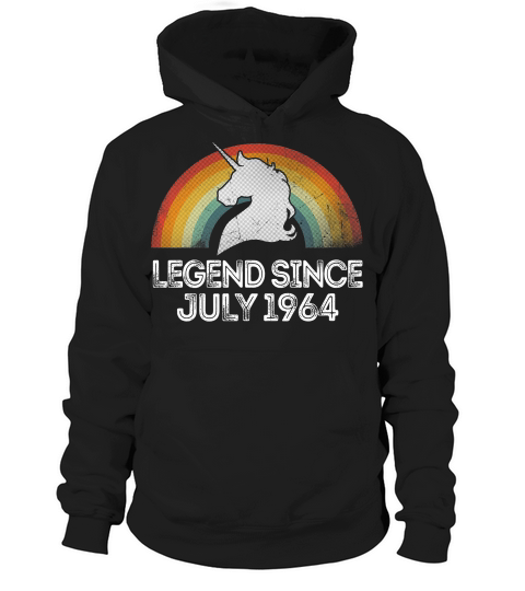 Unicorn Legend Since June 1964 55th Birthday Gift Vintage Hoodie Unisex