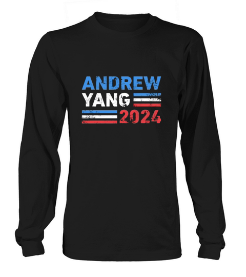Vintage Andrew Yang 2024 Distressed Retro Yang 2024 Long sleeved Unisex