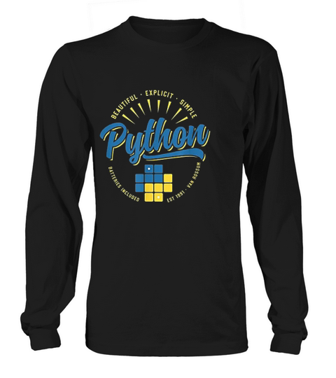 Vintage Python Programming Language Long sleeved Unisex