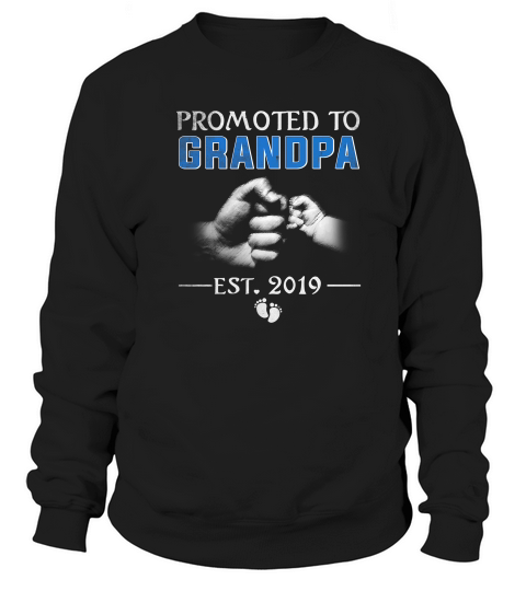 Mens Promoted To Grandpa Est 2019 Fathers Day Gifts Sweatshirt Unisex