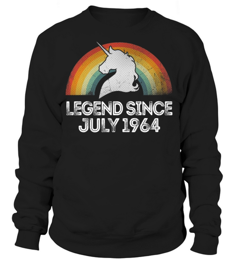 Unicorn Legend Since June 1964 55th Birthday Gift Vintage Sweatshirt Unisex