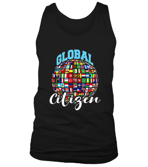 Global Citizen Round World Country Flags Tank Top Unisex