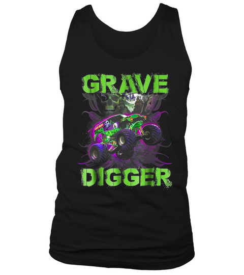 Grave Green Digger Monster Truck Tank Top Unisex