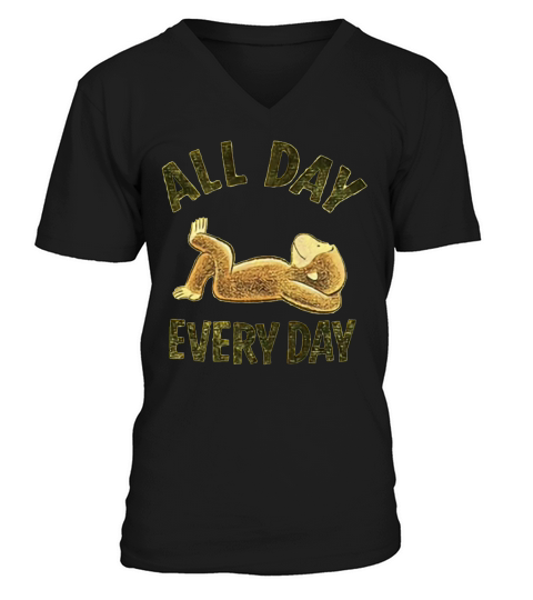 Curious George Day Every Day V-Neck T-shirt