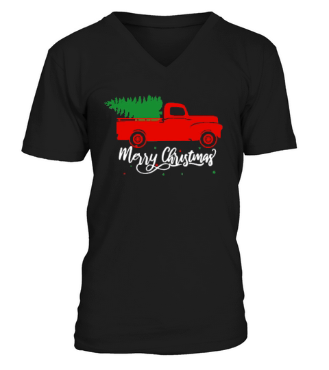 Trucker Merry Christmas 2020 Cavans V-Neck T-shirt