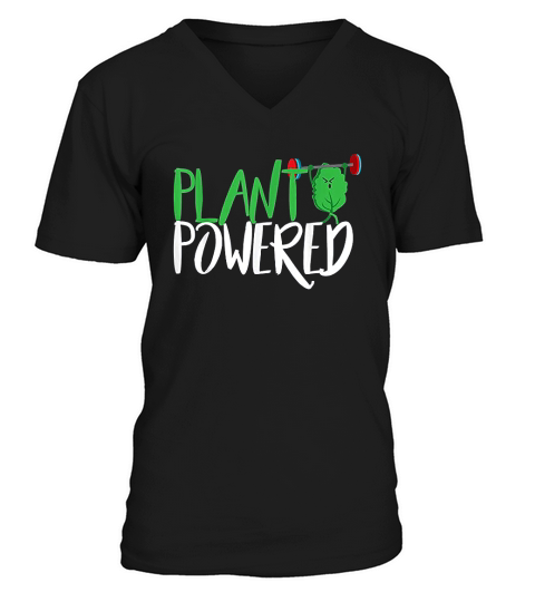 Vegan Workout Gift Design For Plant Powered Athletes Gym V-Neck T-shirt