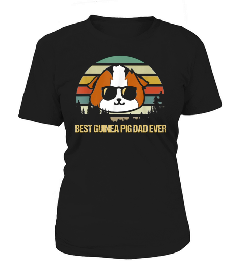 Vintage Best Guinea Pig Dad Ever Father Grandpa Women's T-Shirt