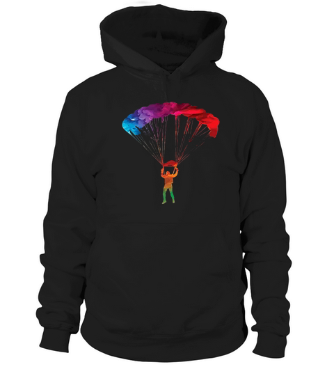 Colorful Parachuter Skydive Hoodie Unisex