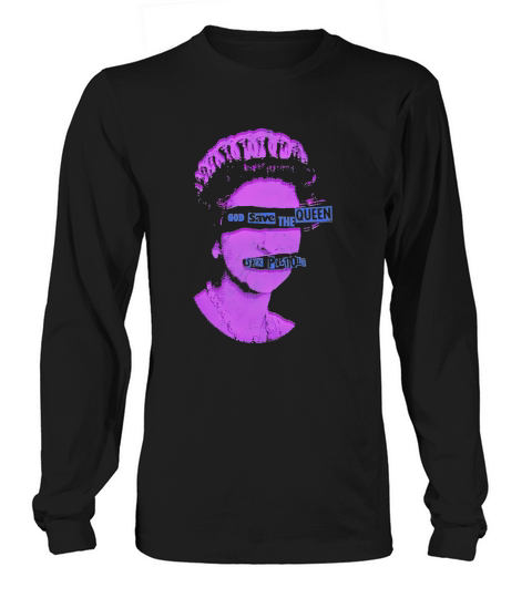 God Save The Queen Sex Pistols Vintage Purple Long sleeved Unisex