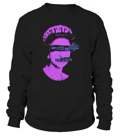 God Save The Queen Sex Pistols Vintage Purple Sweatshirt Unisex