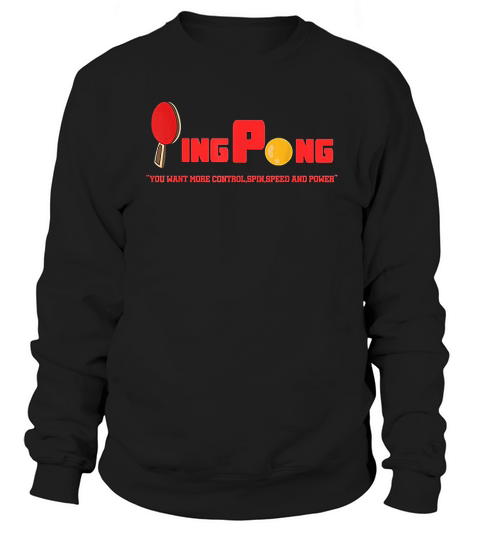 Spin Wizard Table Tennis With Ping Pong Player Paddle Sweatshirt Unisex