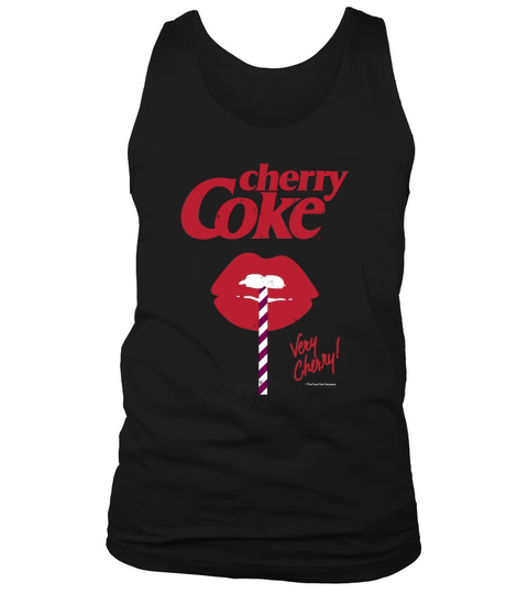 COCACOLA VINTAGE VERY CHERRY COKE LIPS GRAPHIC Tank Top Unisex