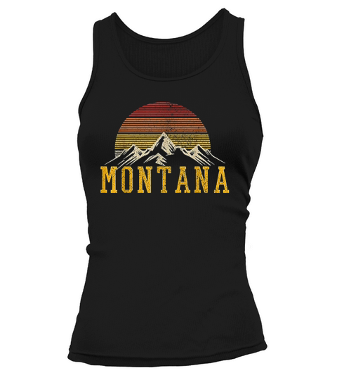 Montana Vintage Mountains Nature Hiking Outdoor Gift Tank top Woman