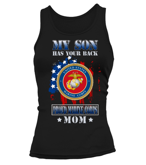 Proud Marine Corps Mom My Son Has Your Back 2020 Tank top Woman