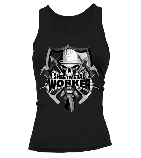 Sheet Metal Worker With Crossed Fabrication Tools And Skul T-shirt Tank top Woman