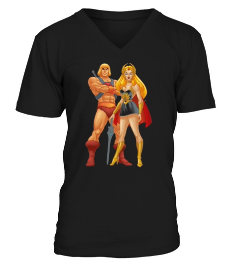 He-Man und She-Ra-Shirt V-Neck T-shirt