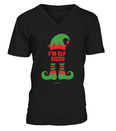 Im Elf Sized Merry Christmas V-Neck T-shirt
