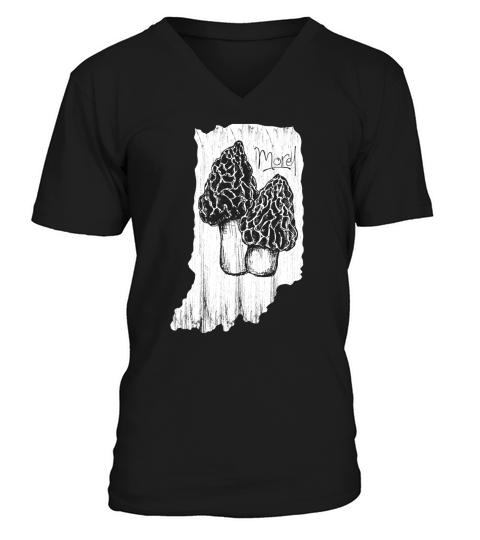 Vintage Morel Mushroom Hunting Picking Morchella Mushrooms T-Shirt V-Neck T-shirt