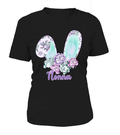 Easter Bunny With Flowers Nonna Great Family Gift For Women Women's T-Shirt