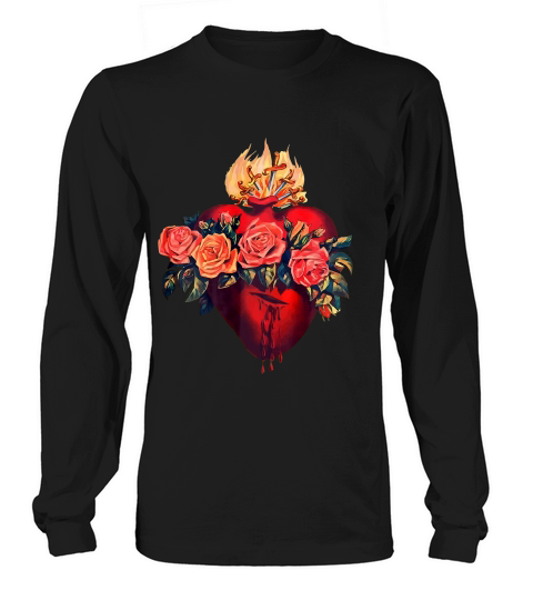 Immaculate Heart Of Mary Vintage Blessed Catholic Ar T-shirt Long sleeved Unisex