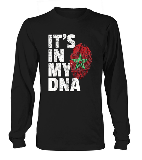 Its In My Dna Morocco Flag Moroccan Long sleeved Unisex
