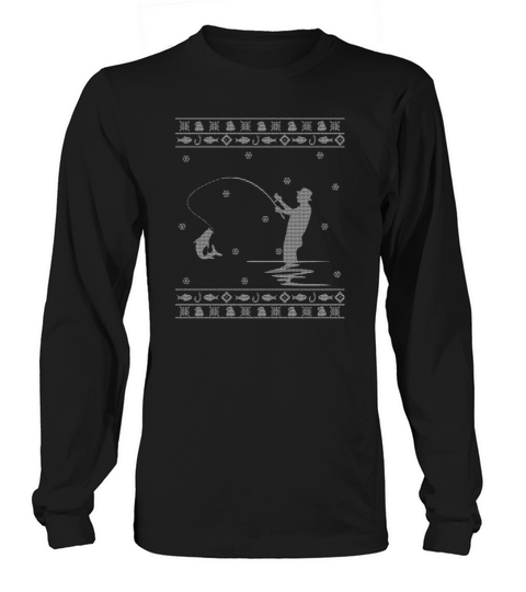 Ugly Christmas Fisherman Long sleeved Unisex