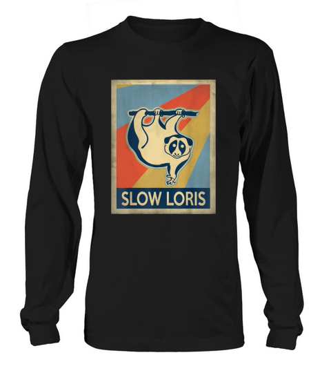 Vintage style Slow Loris tshirt Long sleeved Unisex