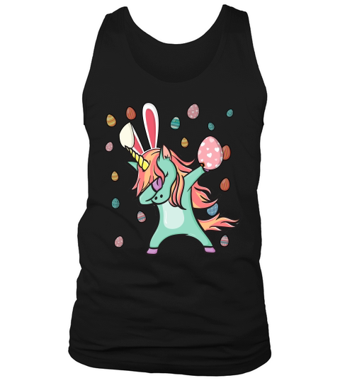 Easter Dabbing Unicorn Bunny Easter Boys Girls Tank Top Unisex
