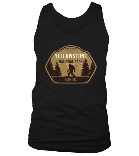 Yellowstone National Park Tee Wyoming Retro Bigfoot Tank Top Unisex