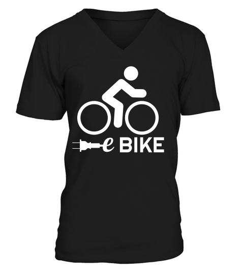 E Bike Electronic Bicycle Novelty T-shirt V-Neck T-shirt