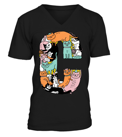 Gemma Correll Cat C V-Neck T-shirt