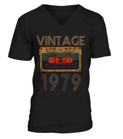 Happy 40th Birthday With Vintage 1979 T-shirt V-Neck T-shirt