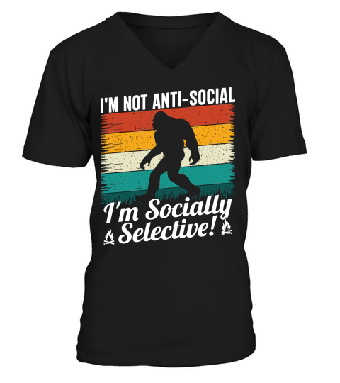 Im not anti social Im socially selective! V-Neck T-shirt