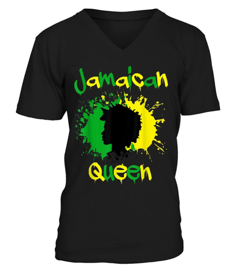Jamaican Queen For Proud And Independent Girls T-shirt V-Neck T-shirt