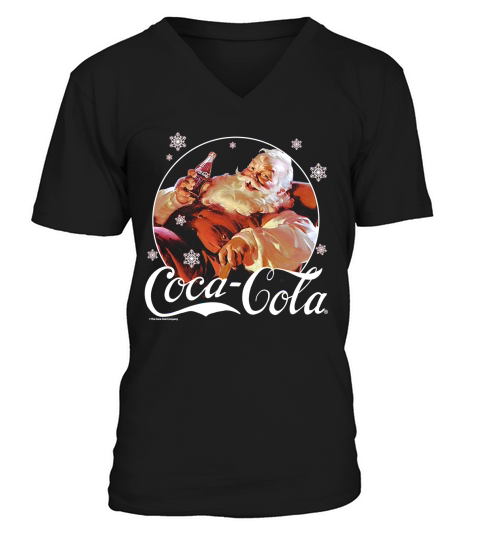 Original Coca-Cola Vintage Relaxing Santa Christmas Graphic sweater V-Neck T-shirt