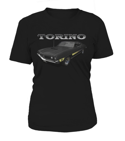 1971 Ford Torino Black Women's T-Shirt