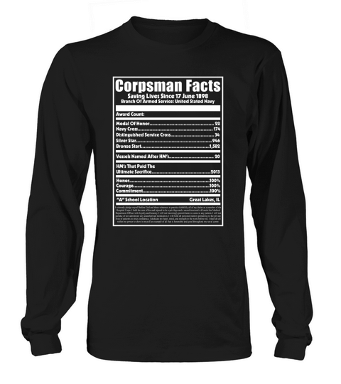 Corpsman Facts Long sleeved Unisex
