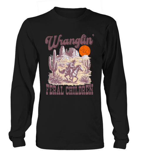 Raccoon Cowboy L Color Long sleeved Unisex