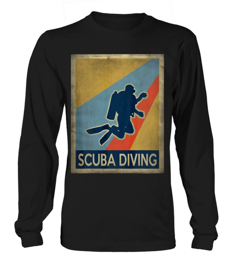 Vintage Scuba Diving Tshirt Long sleeved Unisex