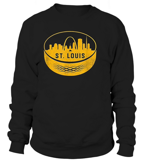 Vintage St Louis Missouri Cityscape Hockey Retro Sweatshirt Unisex