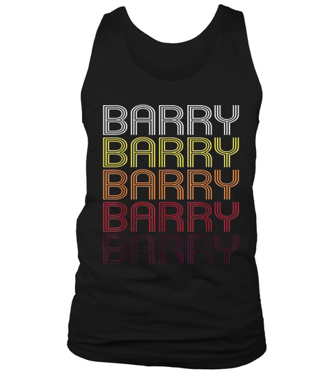 Barry Retro Wordmark Pattern  Vintage Style Tank Top Unisex