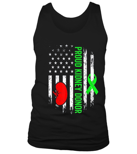 Kidney Donor Survivor Organ Donation Awareness American Flag Tank Top Unisex