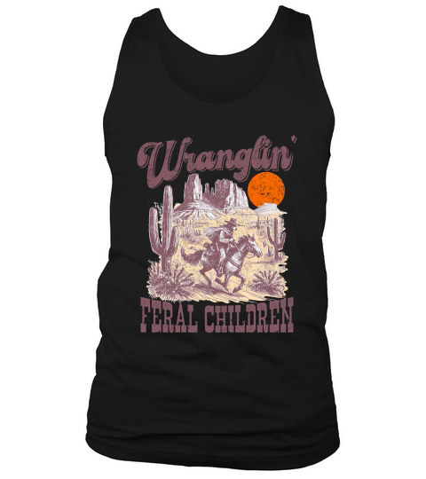 Raccoon Cowboy L Color Tank Top Unisex