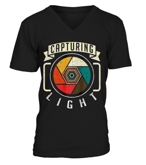 Capturing Light - Vintage Camera Photography T-shirt V-Neck T-shirt