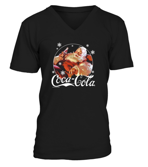 Coca-Cola Vintage Relaxing Santa Christmas Tank top Woman V-Neck T-shirt