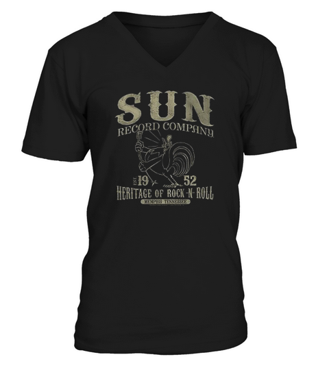 Sun Records Rockabilly Bird V-Neck T-shirt