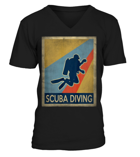 Vintage Scuba Diving Tshirt V-Neck T-shirt