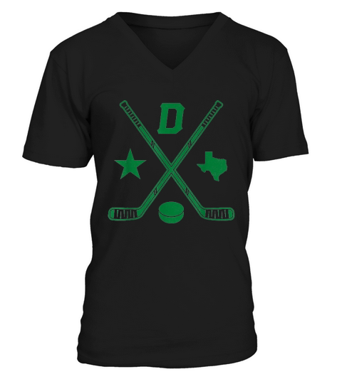 Vintage Texas Ice Hockey V-Neck T-shirt