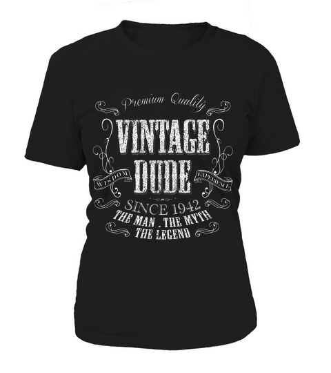 77th Birthday Gift Vintage Dude 1942 77 Year Old T-shirt Women's T-Shirt